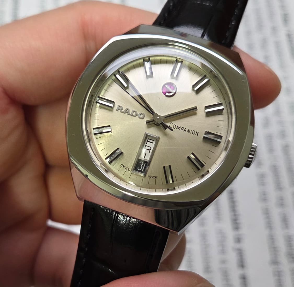 레어] 빈티지 라도 컴패니언 점보 와이드보이 데이데이트 오토매틱 상품이미지4