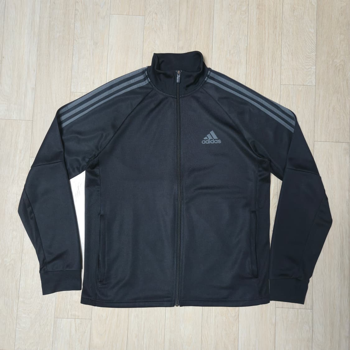 XL) 아디다스 블랙 차콜 삼선 트랙탑 져지 자켓 상품이미지2