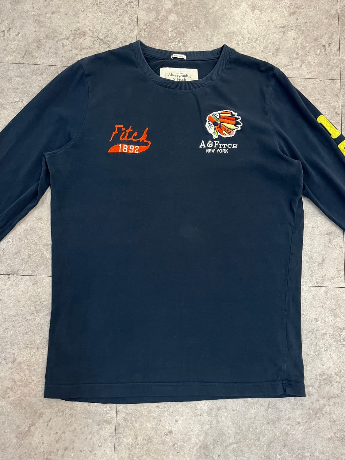 아베크롬비 롱슬리브 긴팔티 네이비 XL #csz3968 상품이미지4