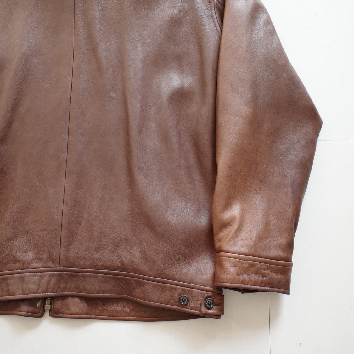 90s 폴로 레더 블루종 바라쿠타 베이포트 가죽 자켓 상품이미지7