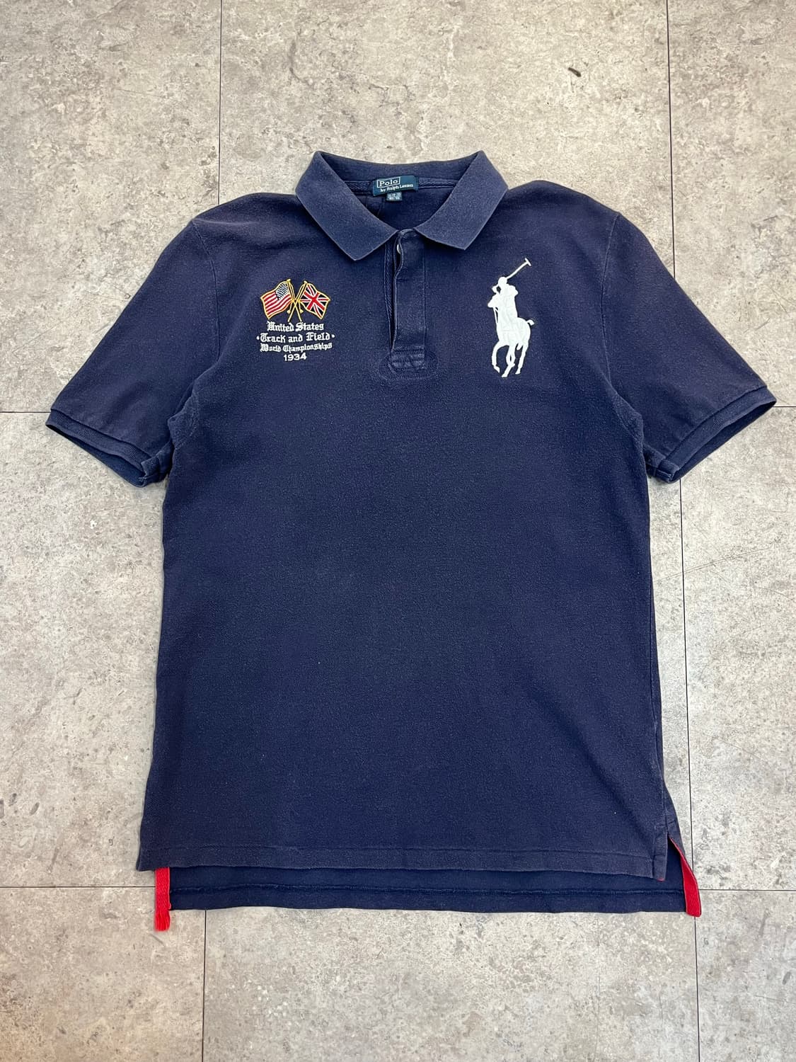 폴로 랄프로렌 빅포니 USA 반팔 카라티 네이비 XL #csz3149 상품이미지4