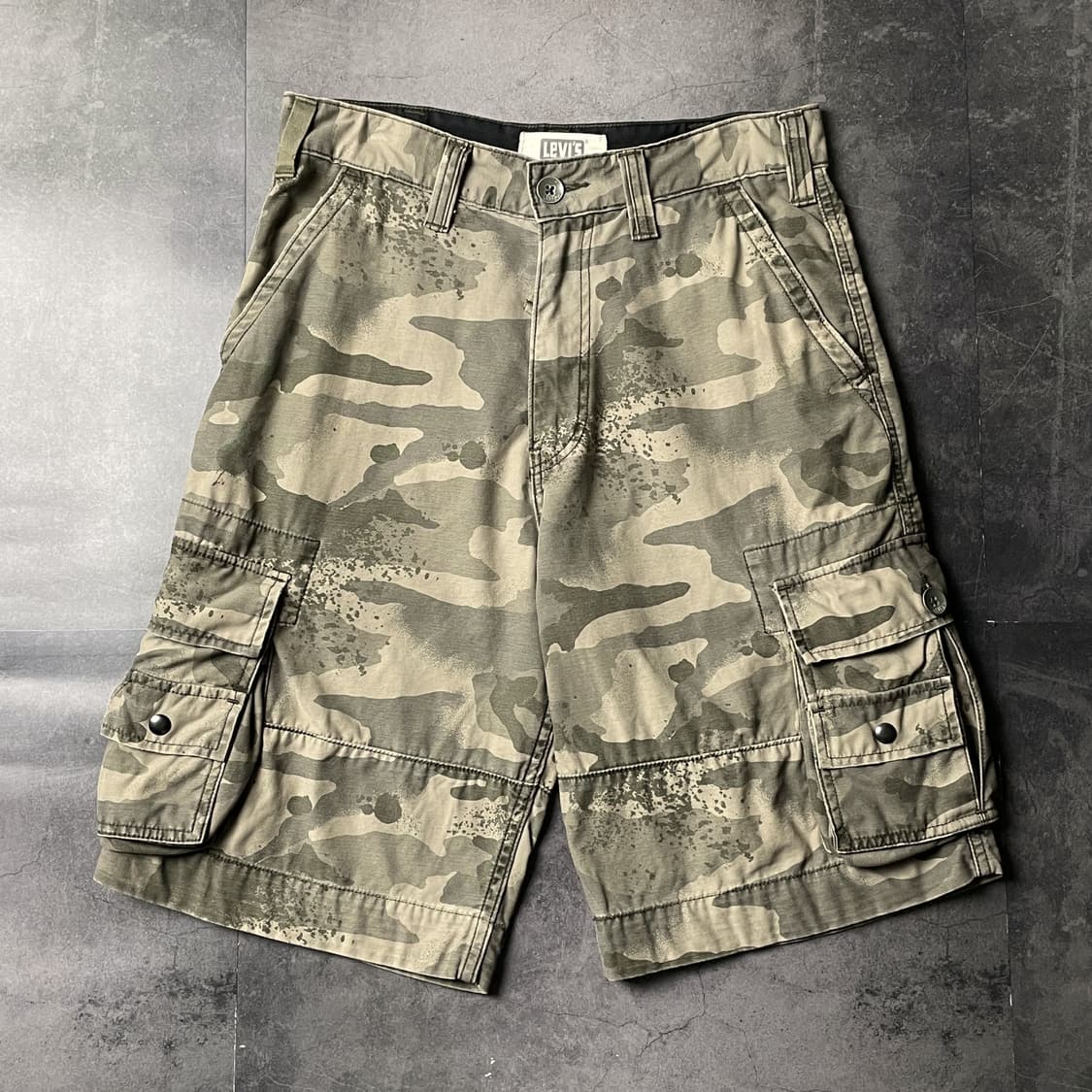 LEVI'S 00s 리바이스 카모 카고 하프팬츠 A01174 상품이미지1