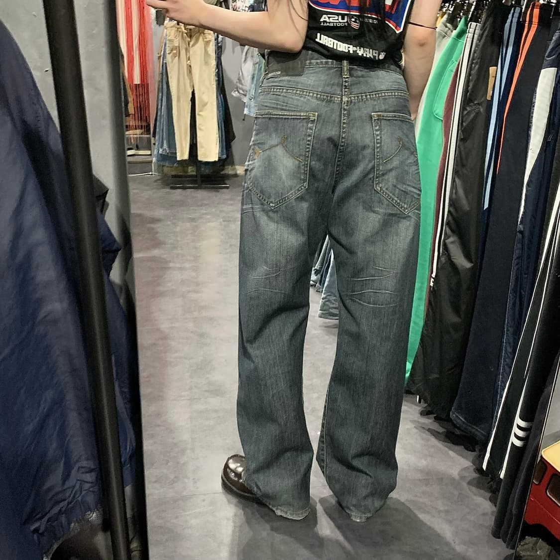 [IM] ROCAWEAR 워싱 데미지 힙합 데님 팬츠 딥인디고 상품이미지5