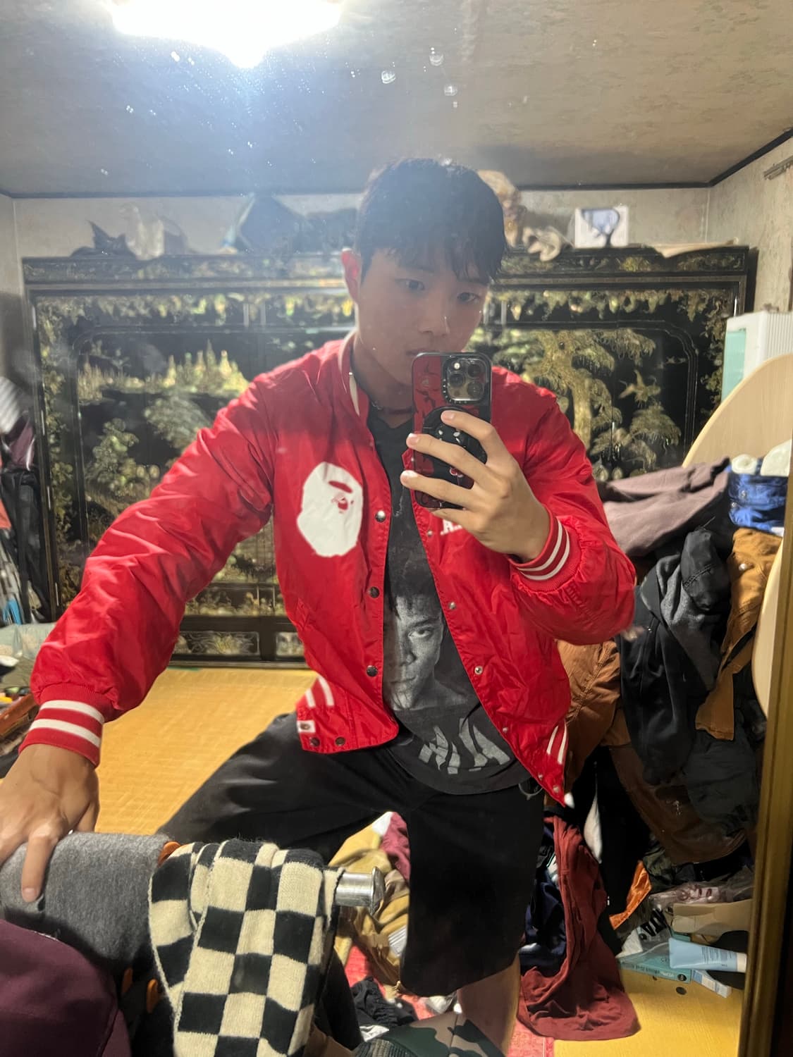 Bape red 자켓 m 상품이미지1