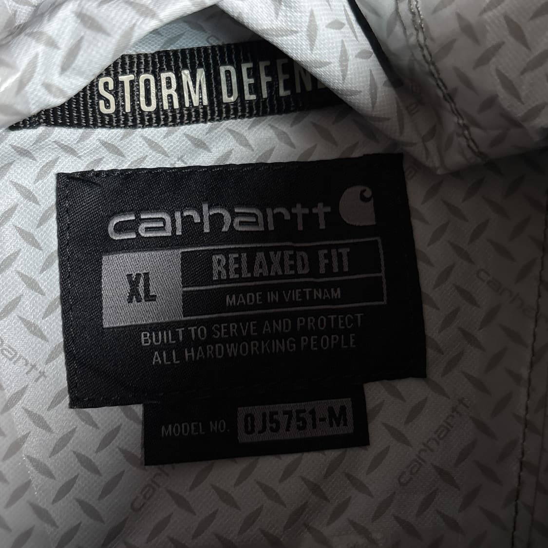 칼하트 스톰디펜더 바람막이자켓 상품이미지5
