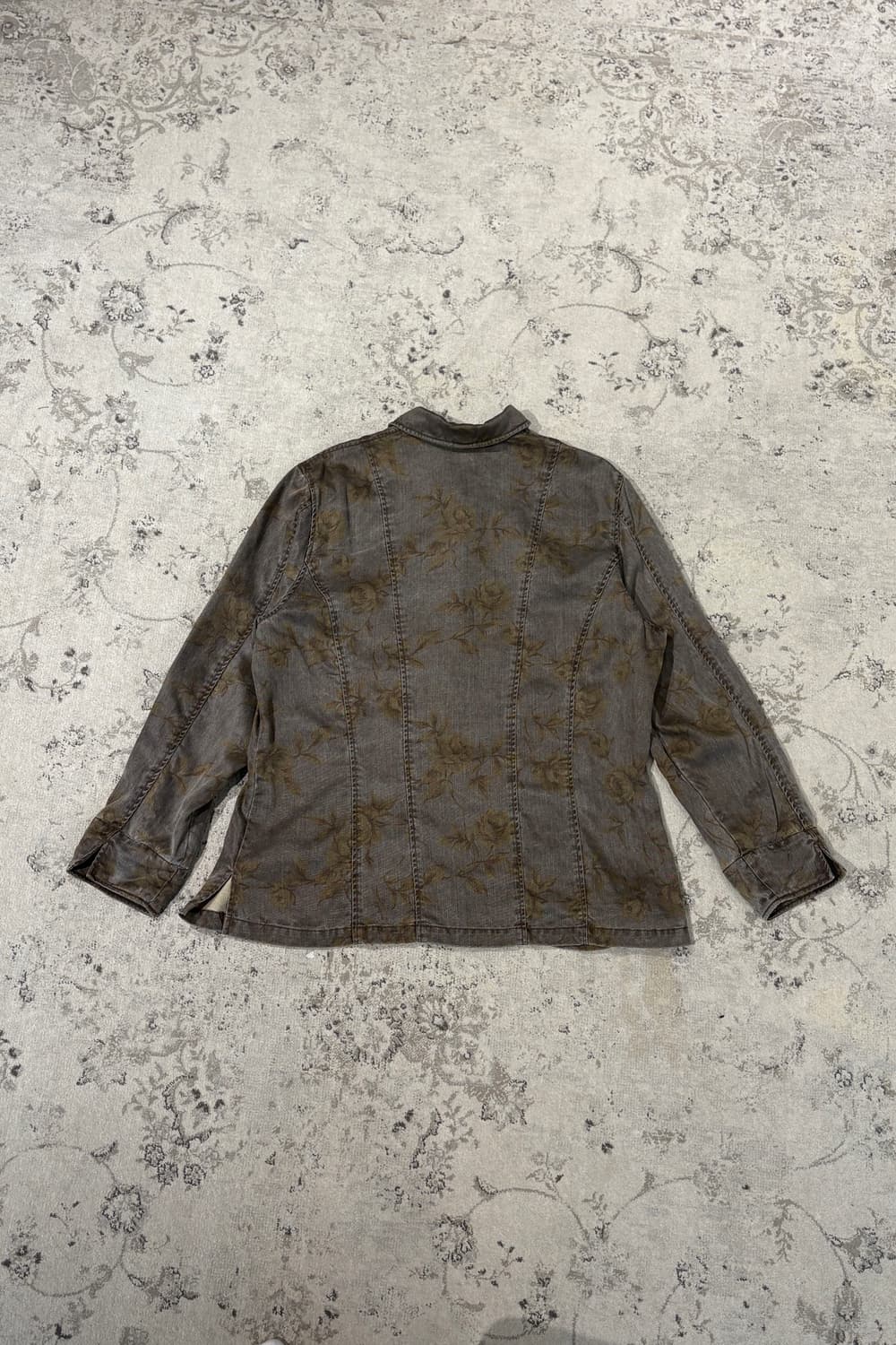 Ethnic Pattern Button-Up Shirt Jacket 상품이미지8