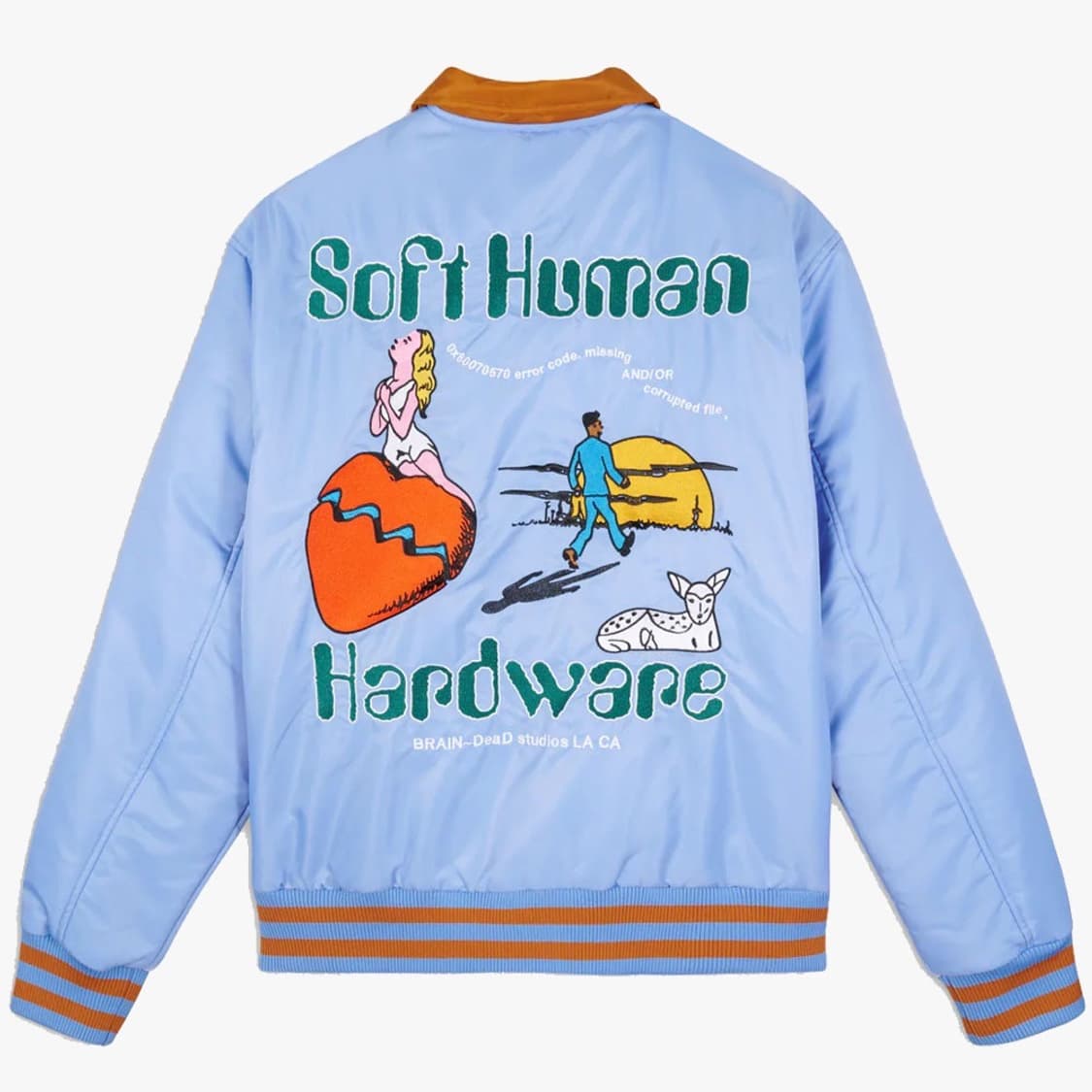 브레인데드 휴먼 하드웨어 새틴 자켓 봄버 상품이미지2