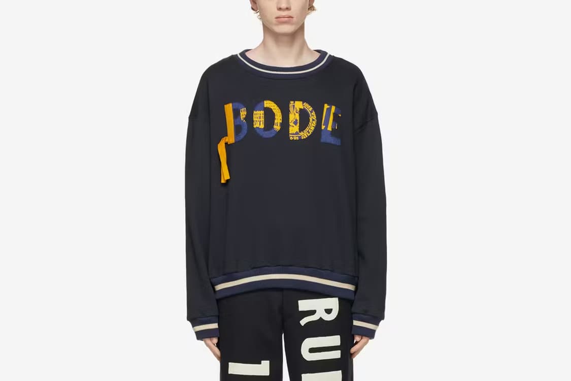 Bode — Appliqué Logo Sweatshirt (Navy) 상품이미지6