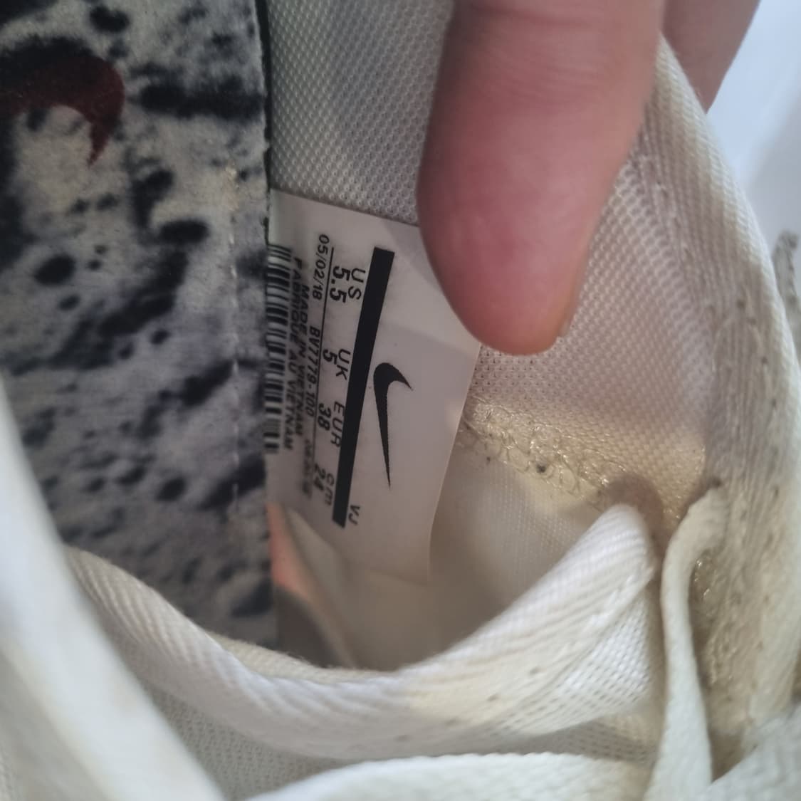 나이키 문레이서 240 세일솔라블루 흰파핑 상태깨끗 상품이미지6