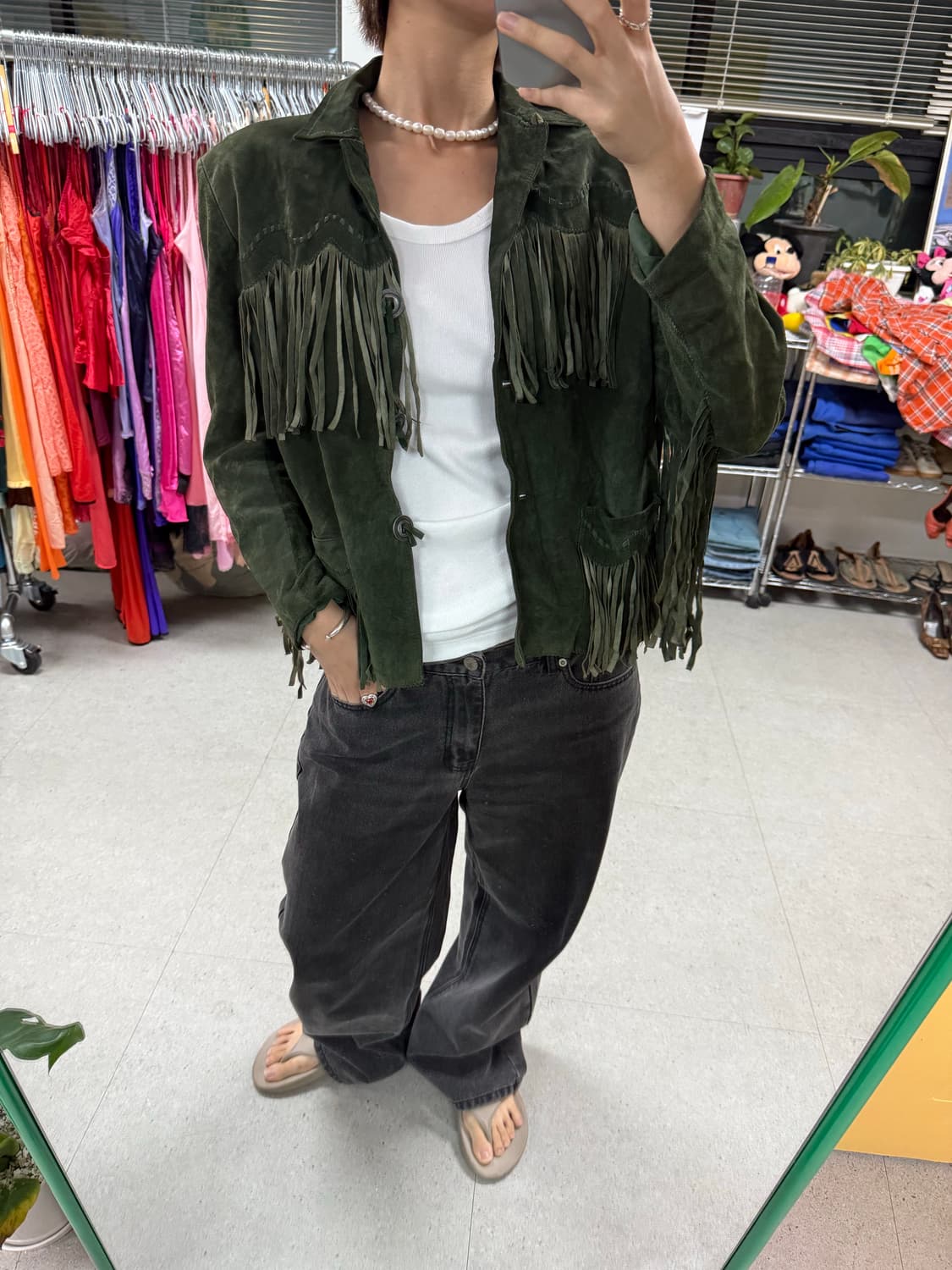 Vintage Usa fringe jacket 프린지자켓 상품이미지2