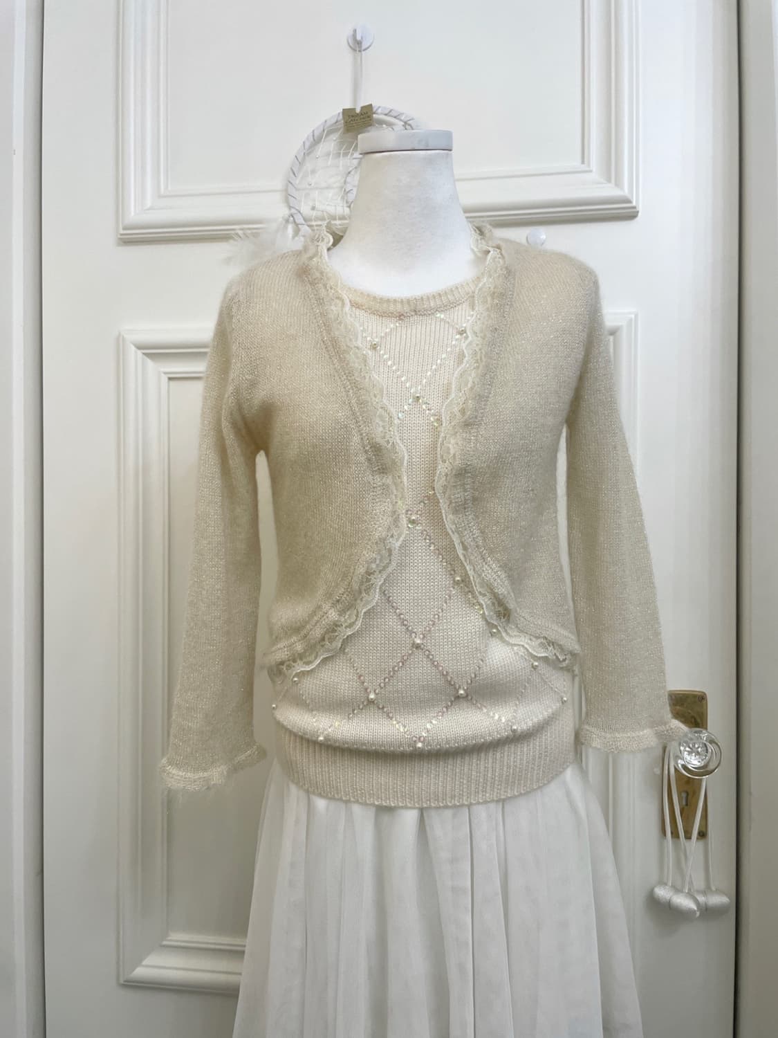 KUMIKYOKU ivory lace bolero cardigan&ivo 상품이미지9
