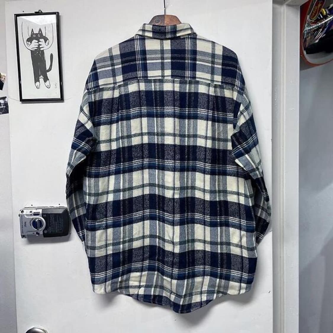 90s 레이튼 하우스 레이싱팀 타탄 체크 플란넬 셔츠  상품이미지4