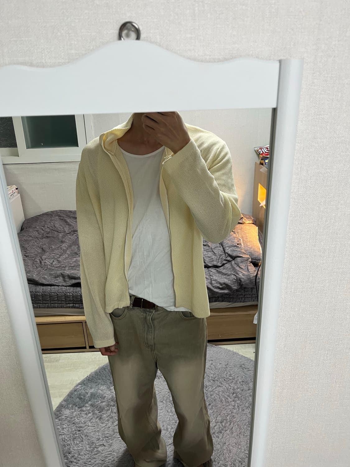 메쉬니트 집업 가디건 상품이미지4