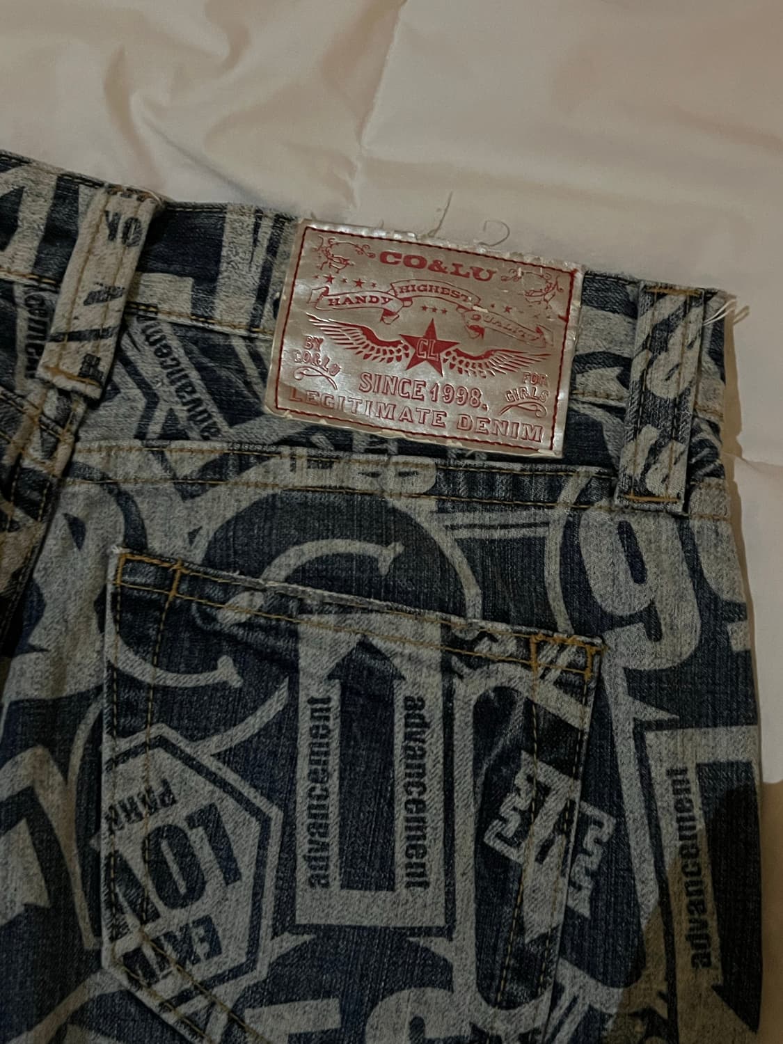 CO&LU 풀 프린팅 데님 팬츠 상품이미지5