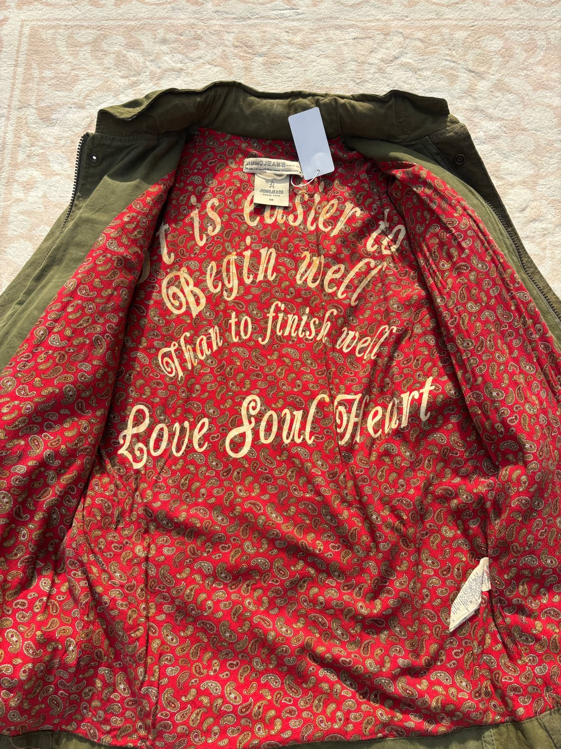 Vintage Jinho Jeans 성모마리아 가죽패치 필드자켓 상품이미지8