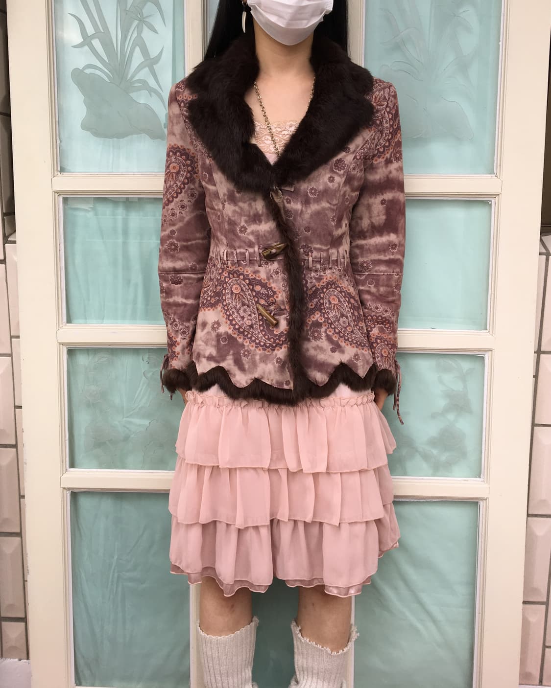 Ornament pattern rabbit fur mustang 상품이미지8