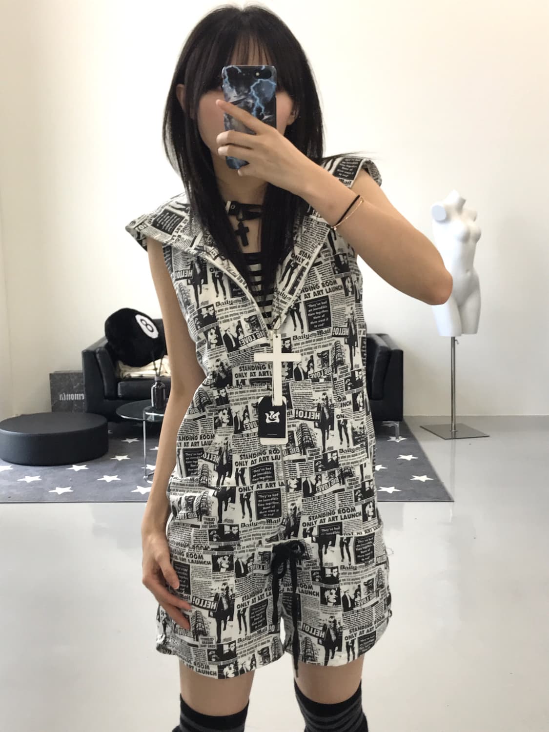 Jpn Y2k printing jumpsuit 상품이미지2