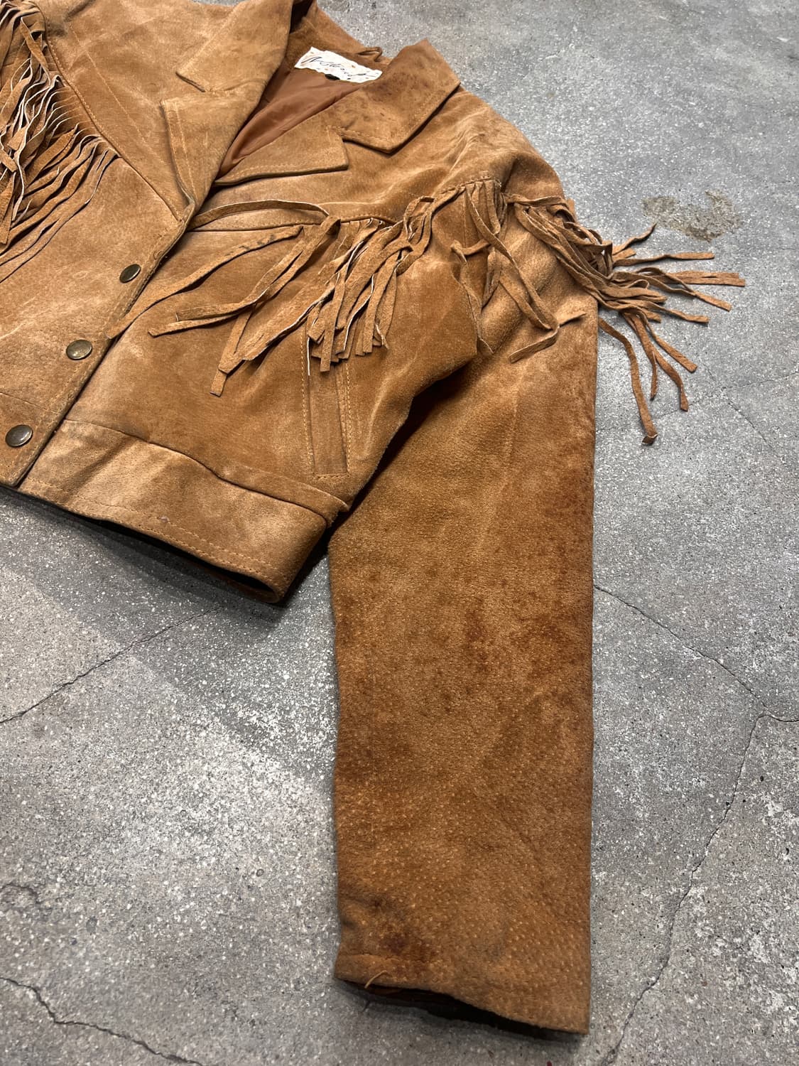 빈티지 스웨이드 프린지 자켓 상품이미지3