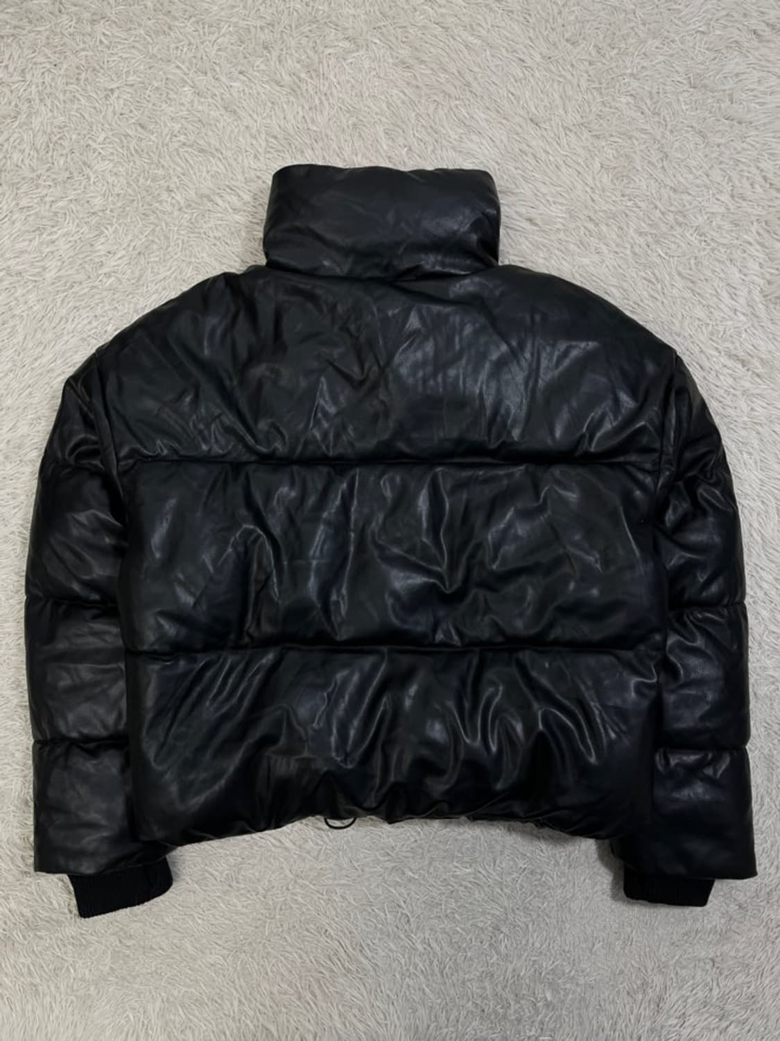 자라 세미크롭 레더 푸퍼 패딩/#2764 상품이미지4