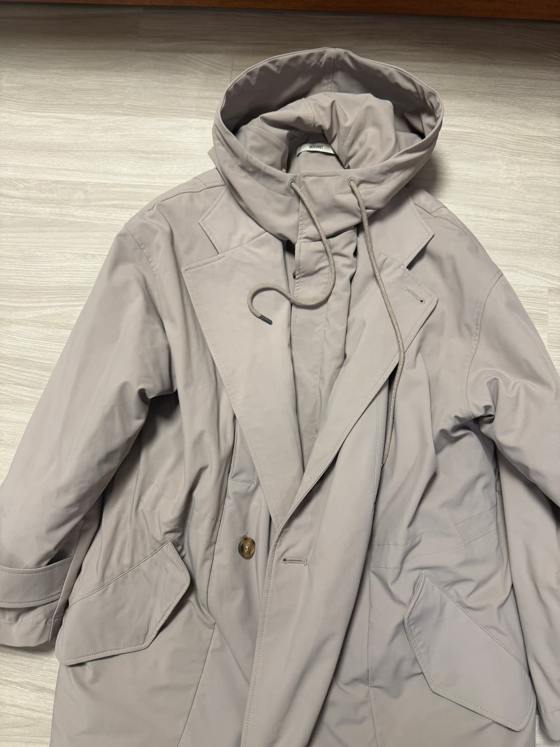 노앙 레이어드 패딩 트렌치 코트 베이지 상품이미지7