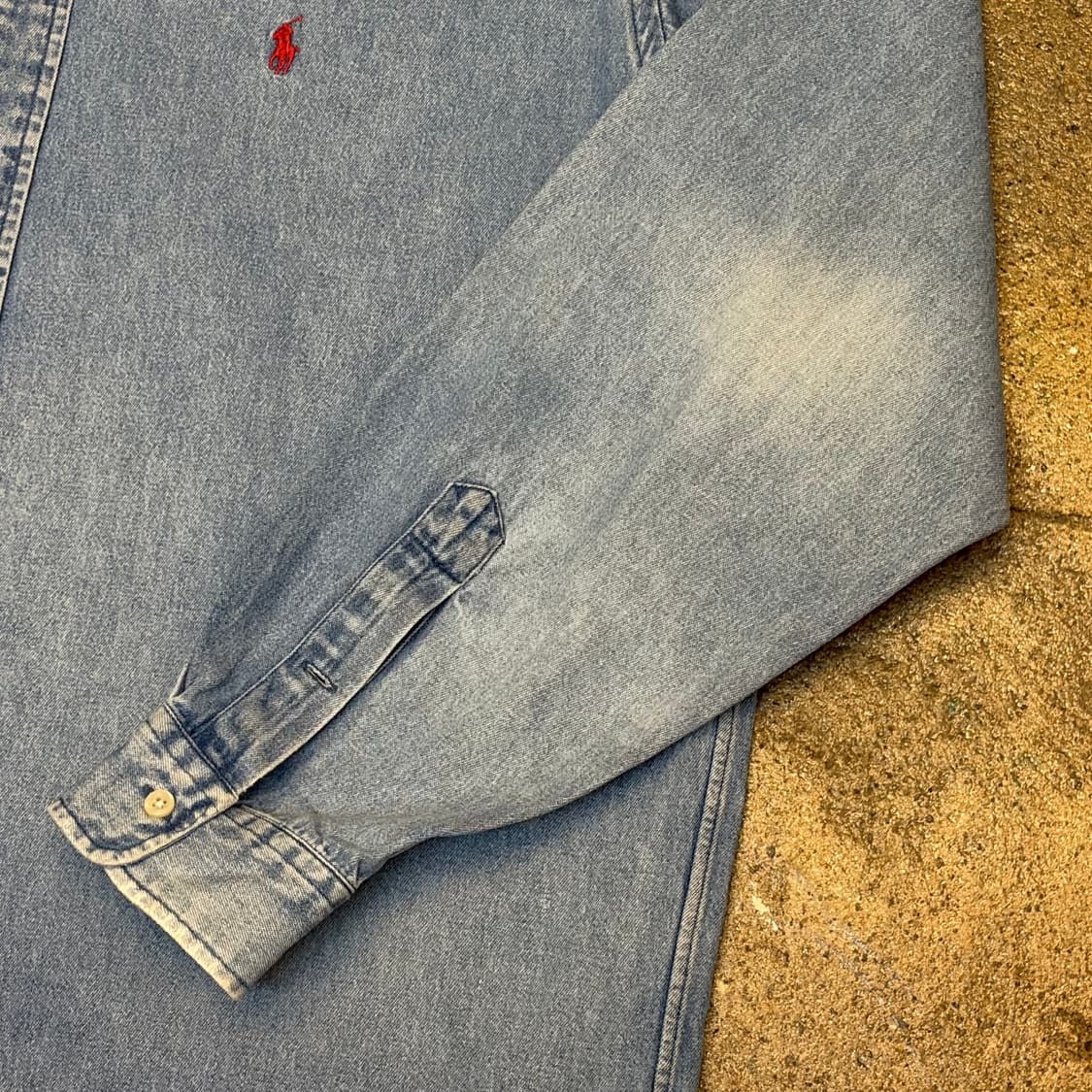 90s 미국 빈티지 폴로랄프로렌 청남방 청셔츠 데님셔츠 상품이미지5
