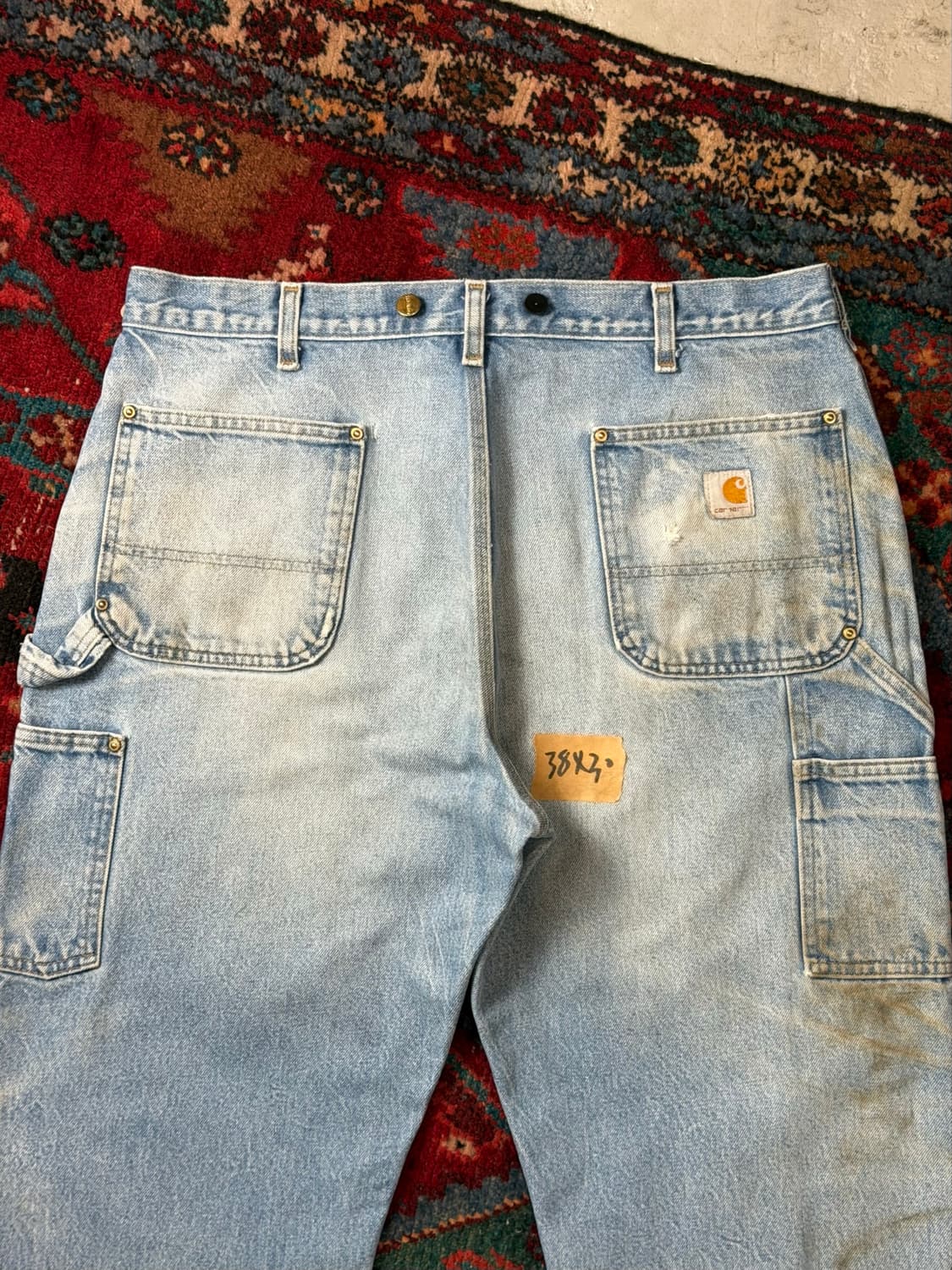 00's OG 칼하트 B07 더블니 팬츠 칼하트 데님 더블니 미친페이딩 상품이미지6