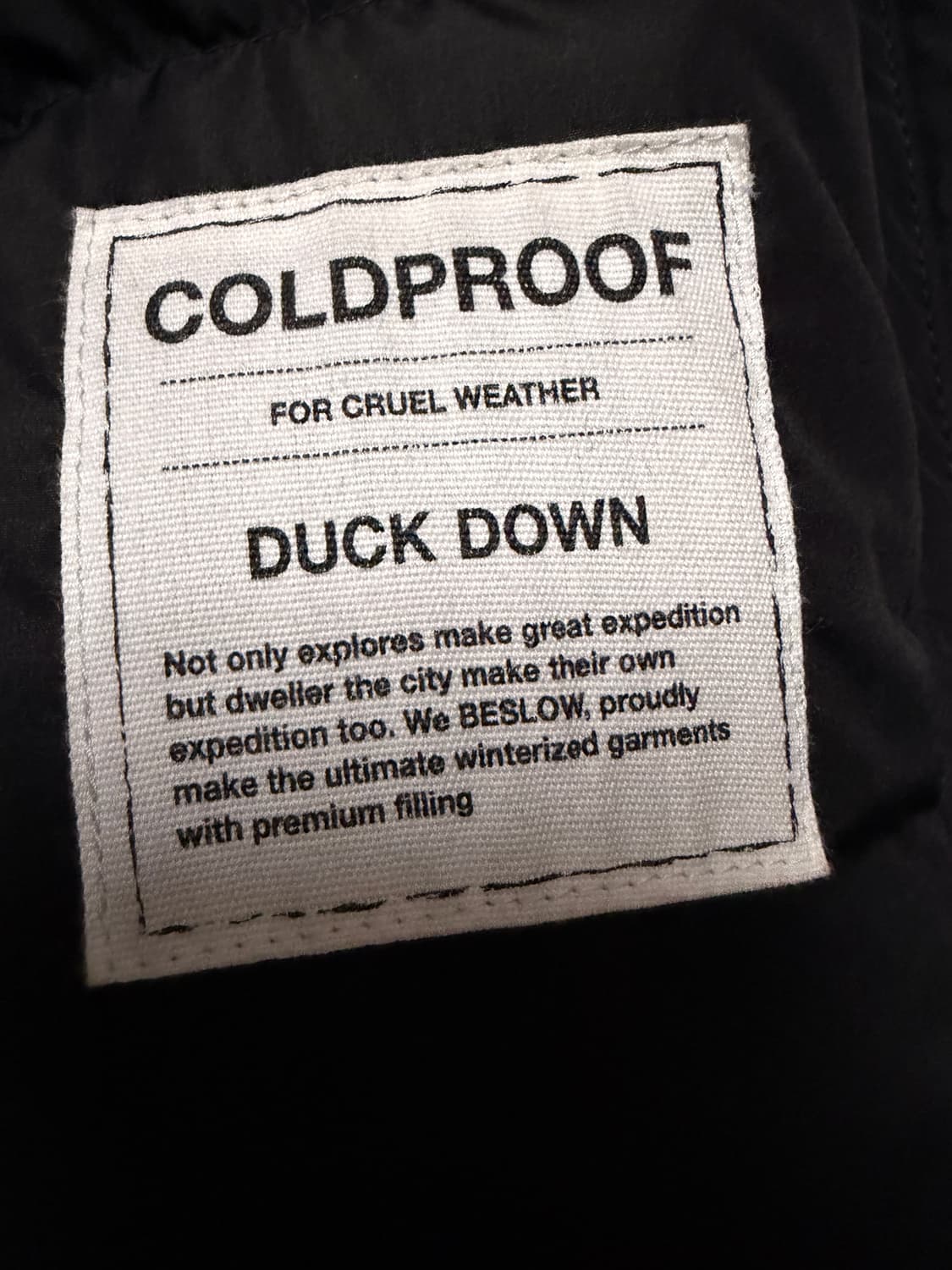 비슬로우 m65 덕다운 패딩 블랙 상품이미지5