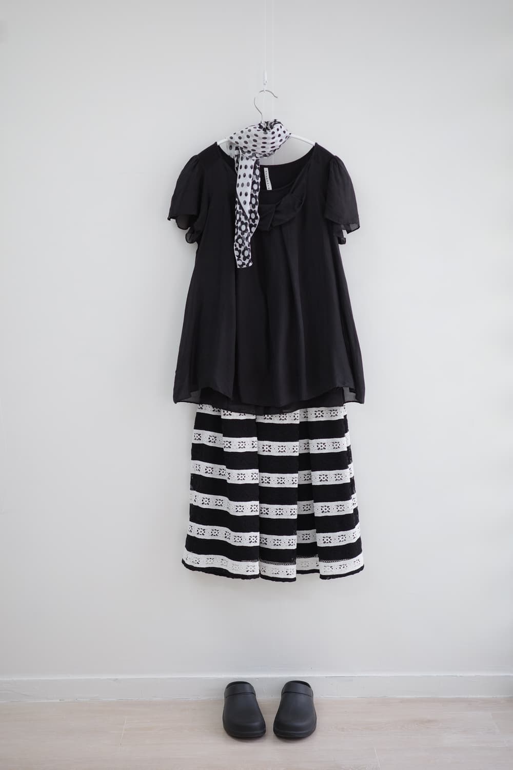 Dot flower pattern scarf 상품이미지5