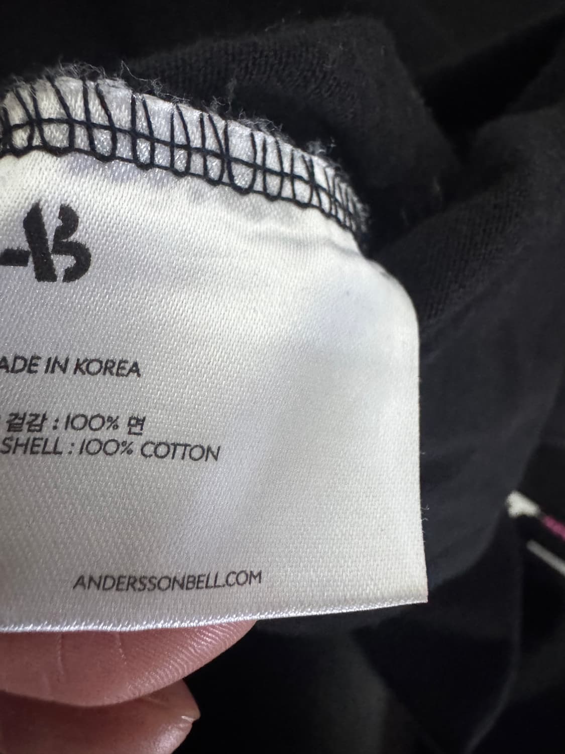 앤더슨벨 뉴욕 빈티지 둿프린팅 반팔 티셔츠 M 블랙 상품이미지4