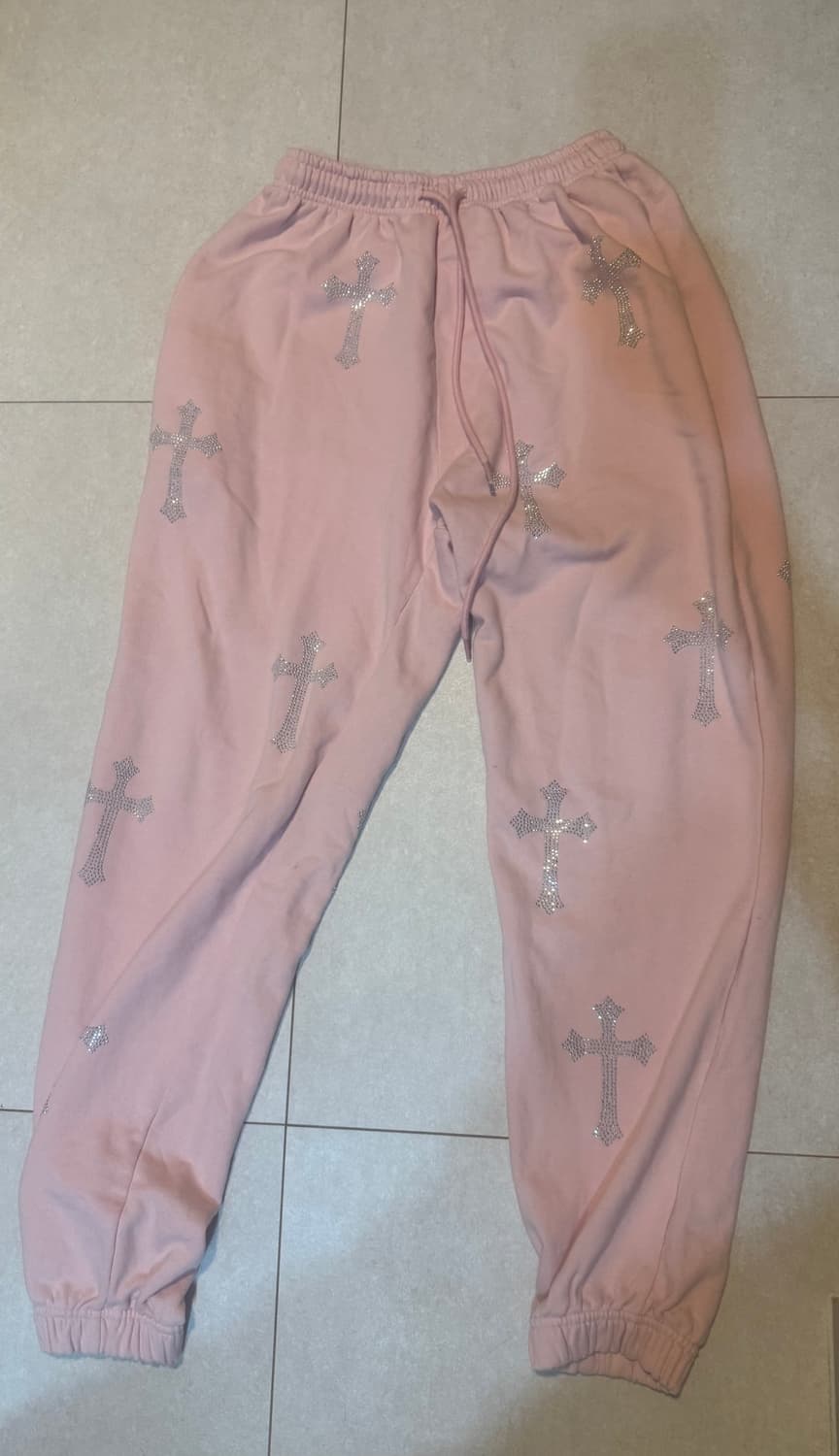 단종제품 락케이크 크로스 조거팬츠 연핑크 상품이미지1