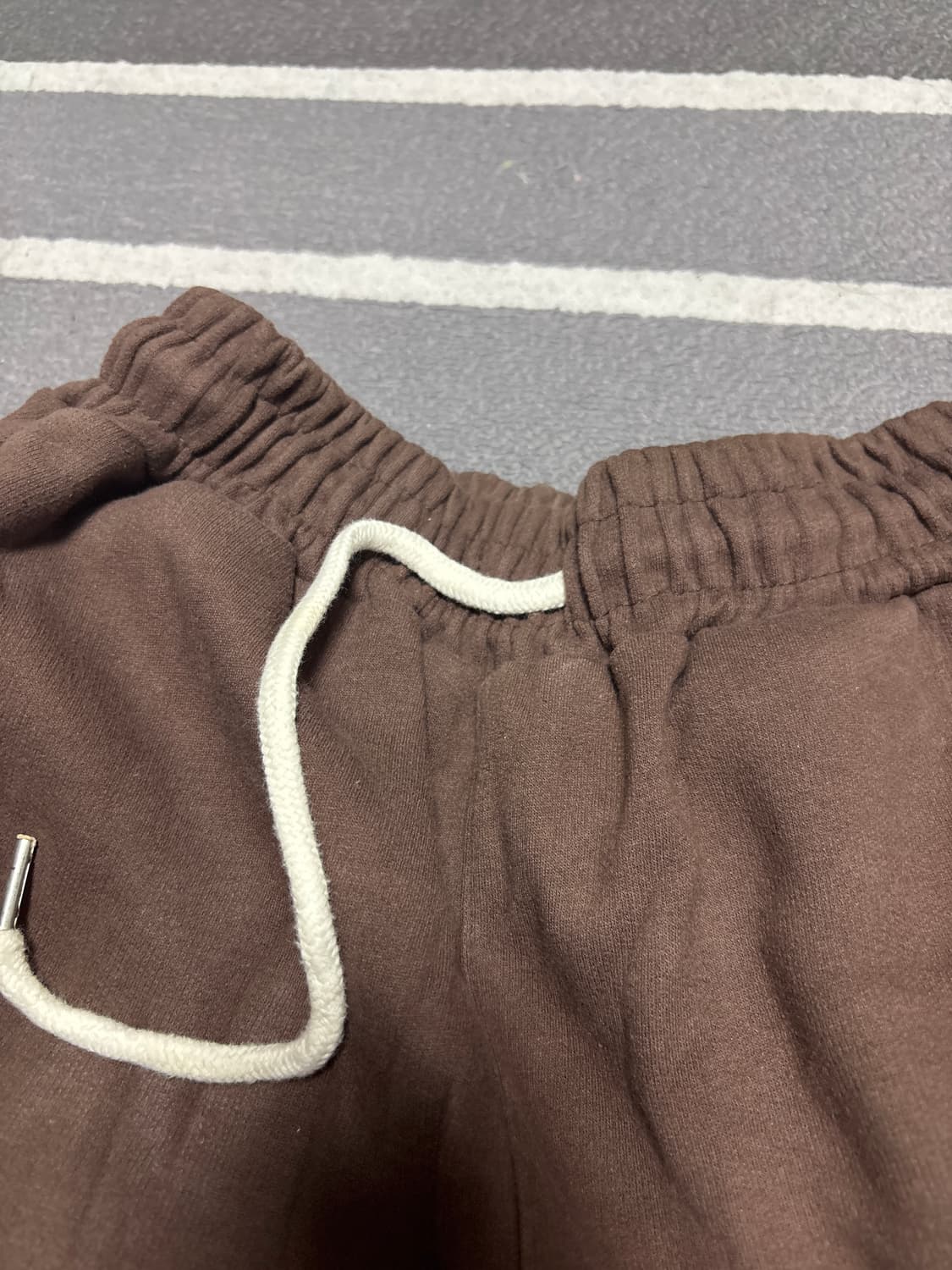 사이드 버튼 와이드 코튼 팬츠 브라운 상품이미지3