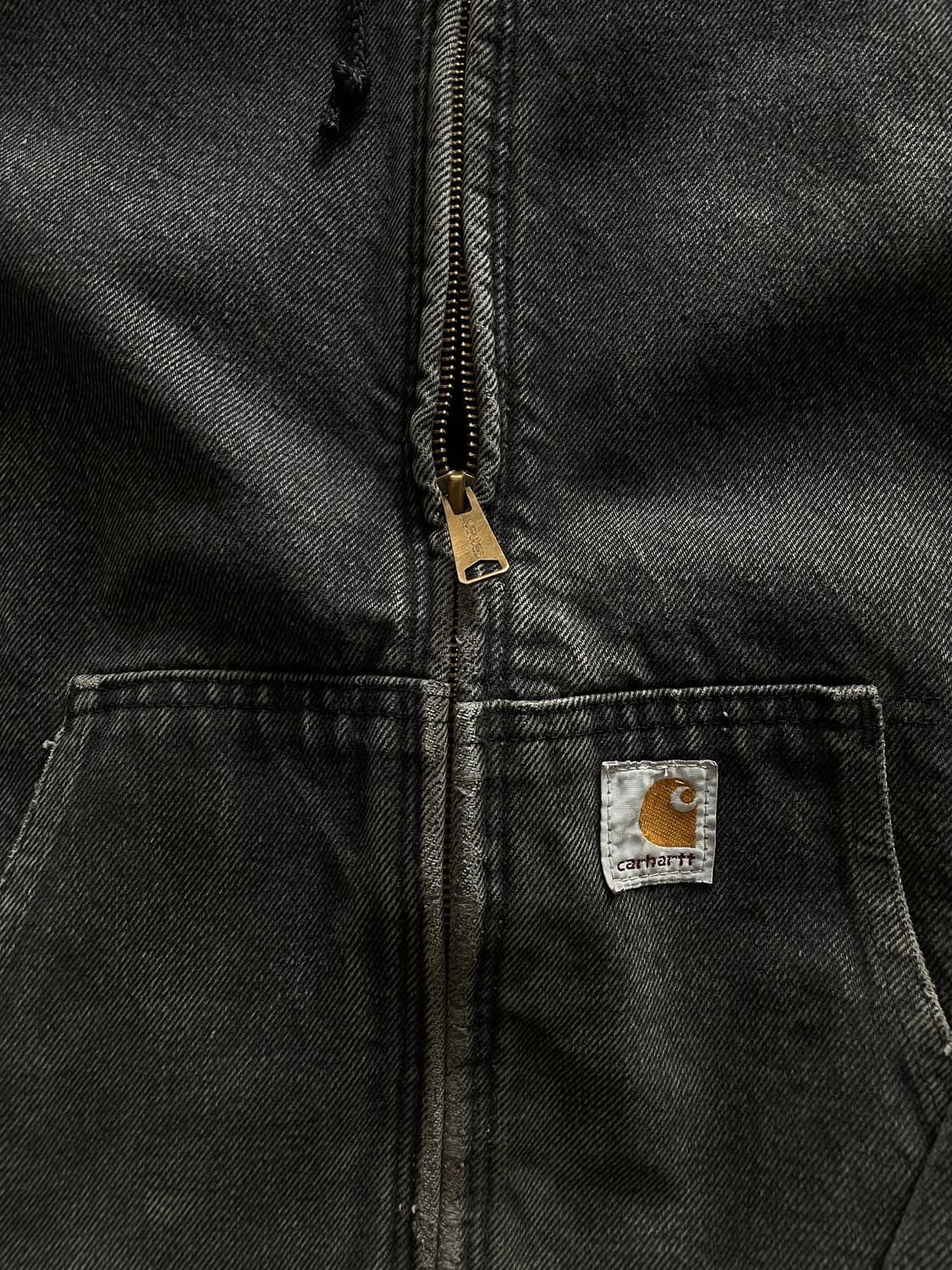 90s 칼하트 블랙 데님 아즈텍 액티브 자켓 j130 상품이미지5