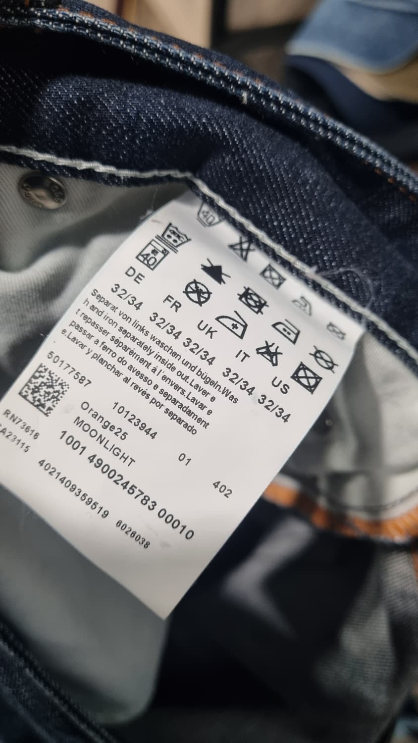 휴고보스(오렌지) 남성용 데님팬츠 진청워싱 32size 상태매우좋음 상품이미지5