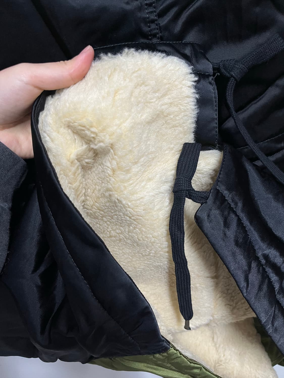 [N21] 넘버21 양털 배색 야상 점퍼 상품이미지3