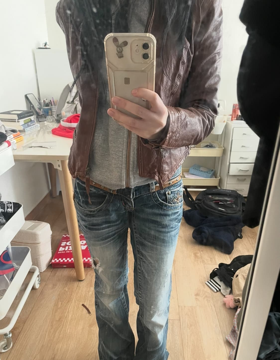 빈티지 가죽자켓 상품이미지1