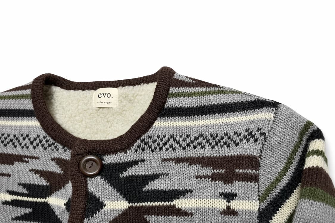 JPN 일본 빈티지 노르딕 에스닉 패턴 아메카지 모리걸 니트 가디건 M 상품이미지4