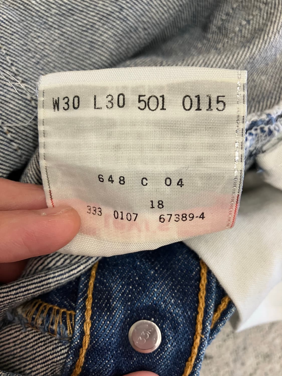 N278 00s 리바이스 501 데님팬츠 상품이미지5