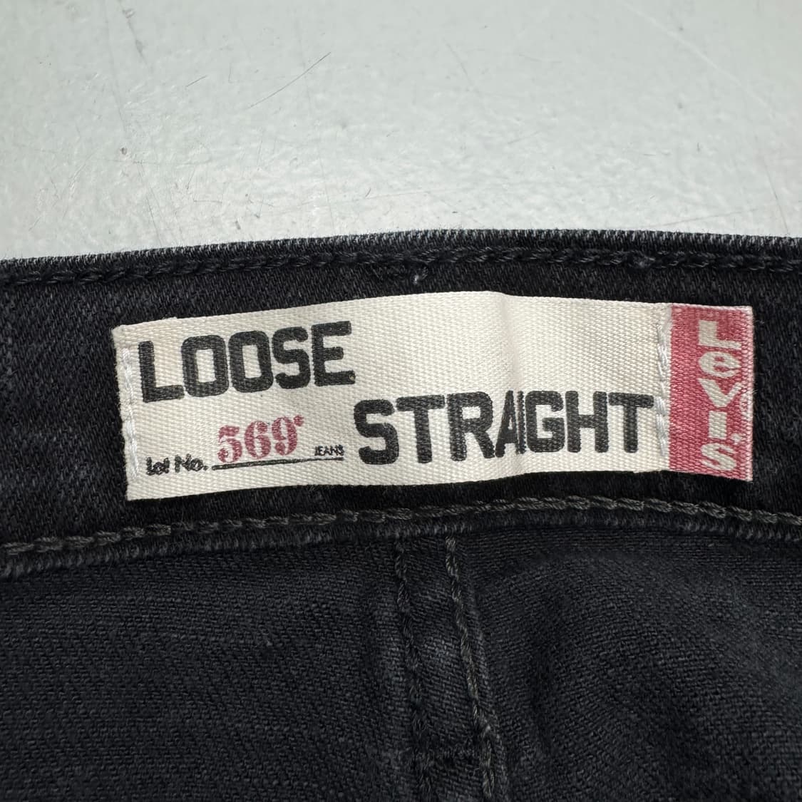 리바이스 569 새깅 와이드 데님팬츠 블랙 상품이미지8