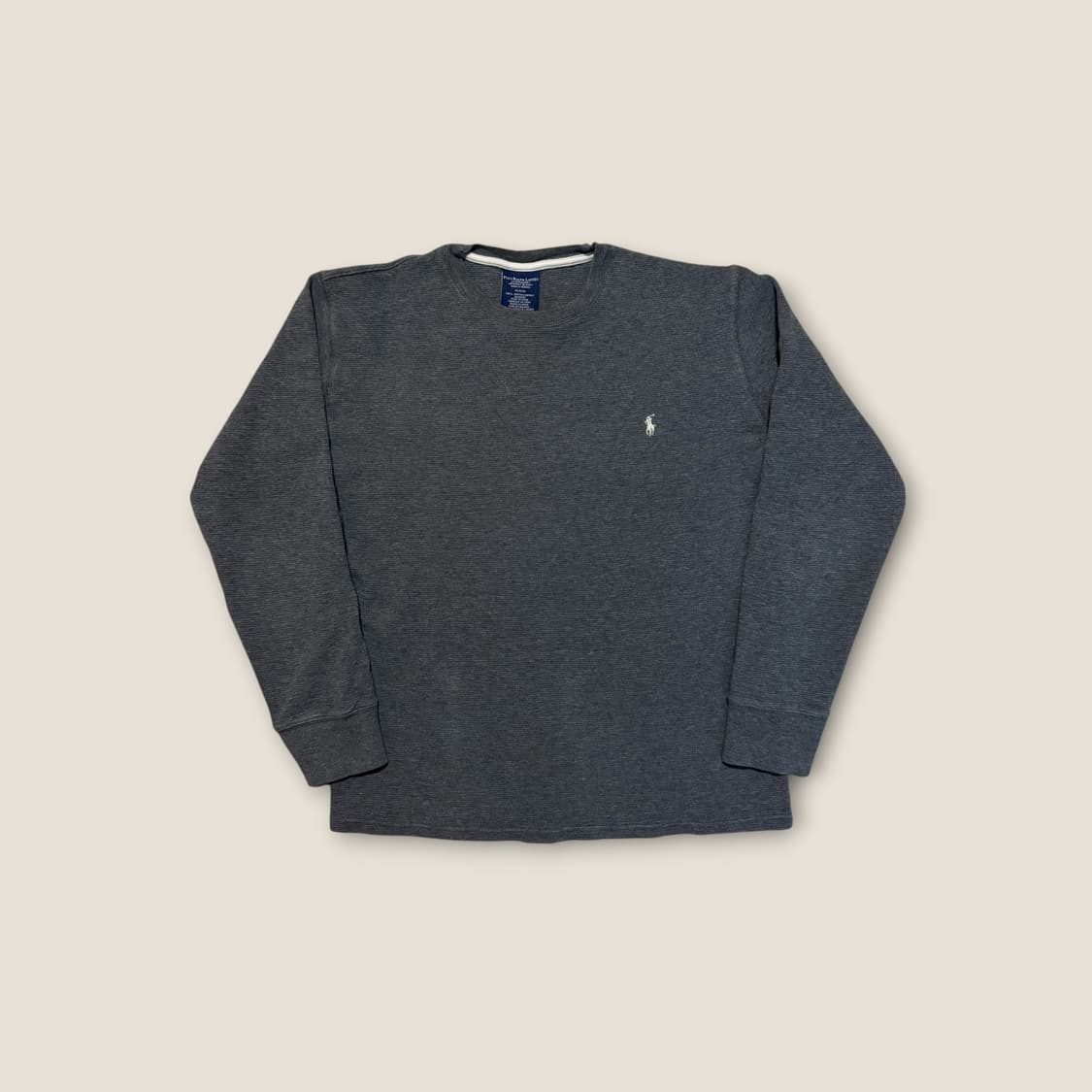 Polo Ralph Lauren 그레이 와플 롱슬리브 티셔츠 (M) 상품이미지1