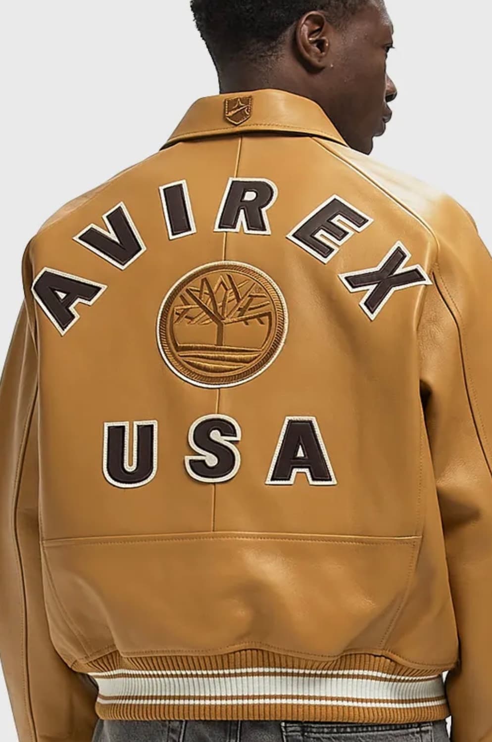 아비렉스 50주년 팀버랜드 콜라보 바시티 래더자켓 상품이미지2