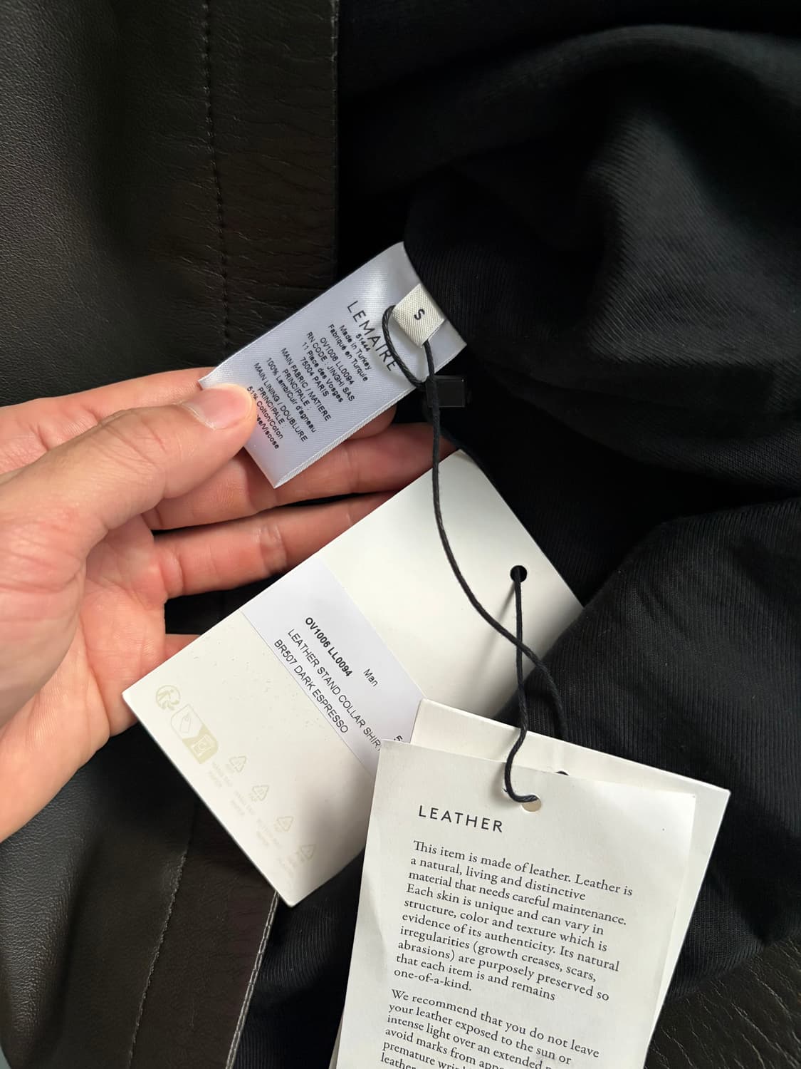르메르 스탠드카라 레더셔츠자켓 상품이미지3
