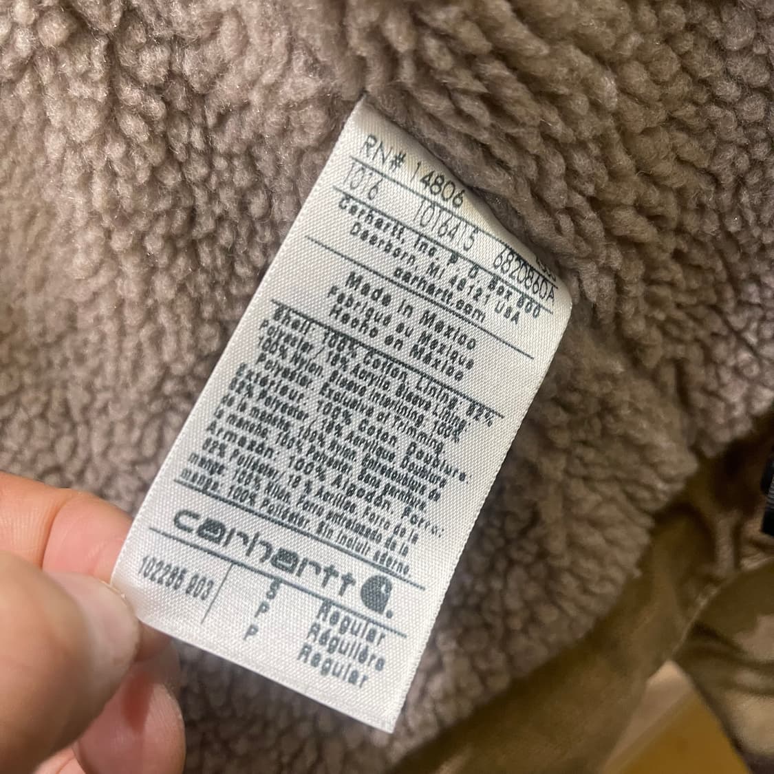 칼하트 후드 쉐어링 자켓 상품이미지7