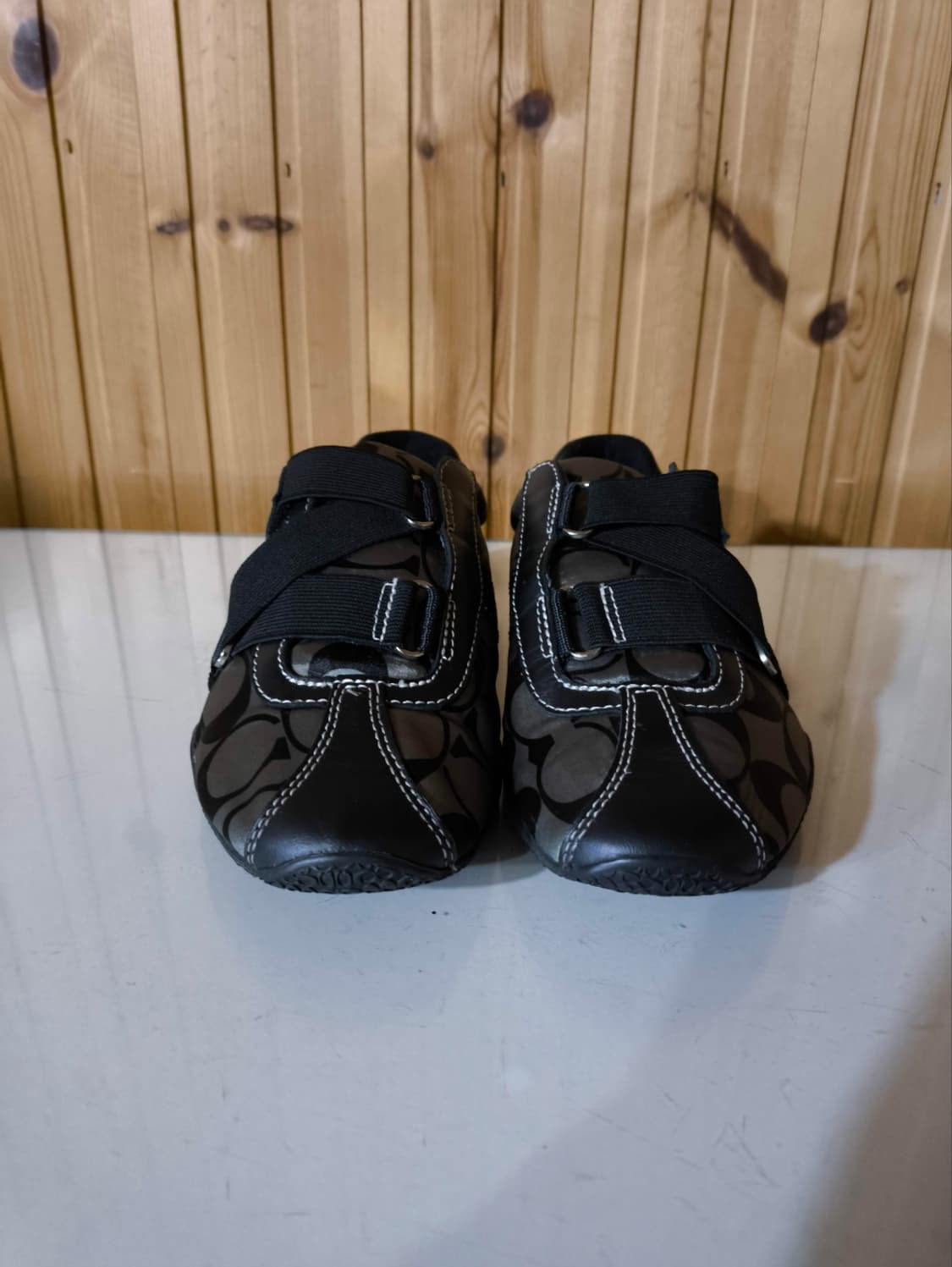 5.5 225mm 코치 밸크로 자카드 스니커즈 상품이미지3