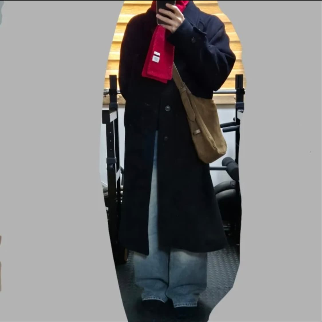 유니온블루 메리노 울 숏 머플러 RED 상품이미지3