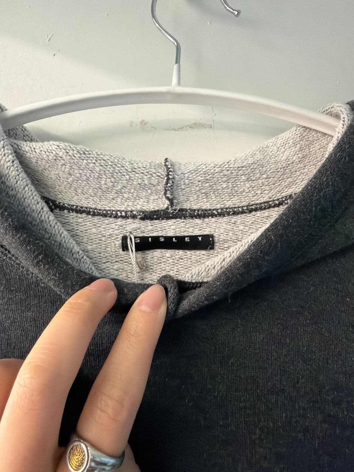 일본빈티지 시슬리 자수 후드스웻 상품이미지7