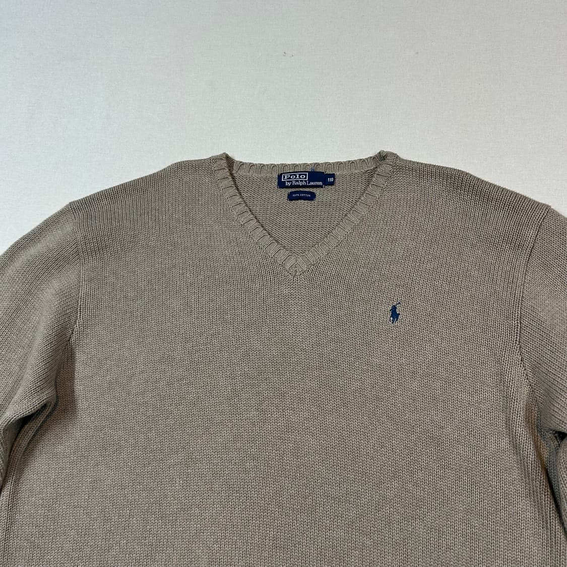XXL) 폴로 랄프로렌 오트밀 헤비코튼 라운드넥 니트 상품이미지2