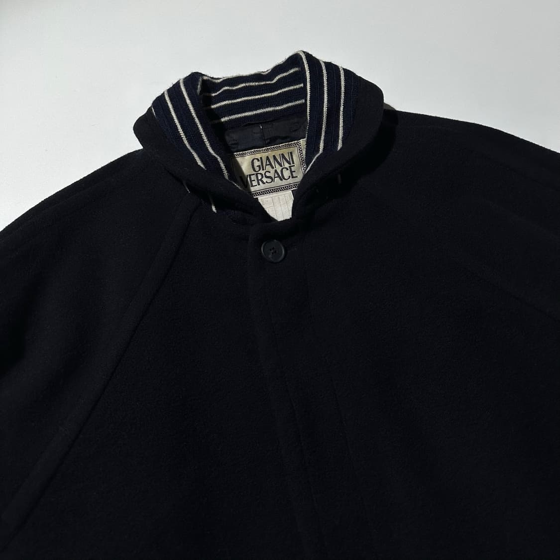 지아니 베르사체 울 숄카라 블루종 자켓 네이비 상품이미지3