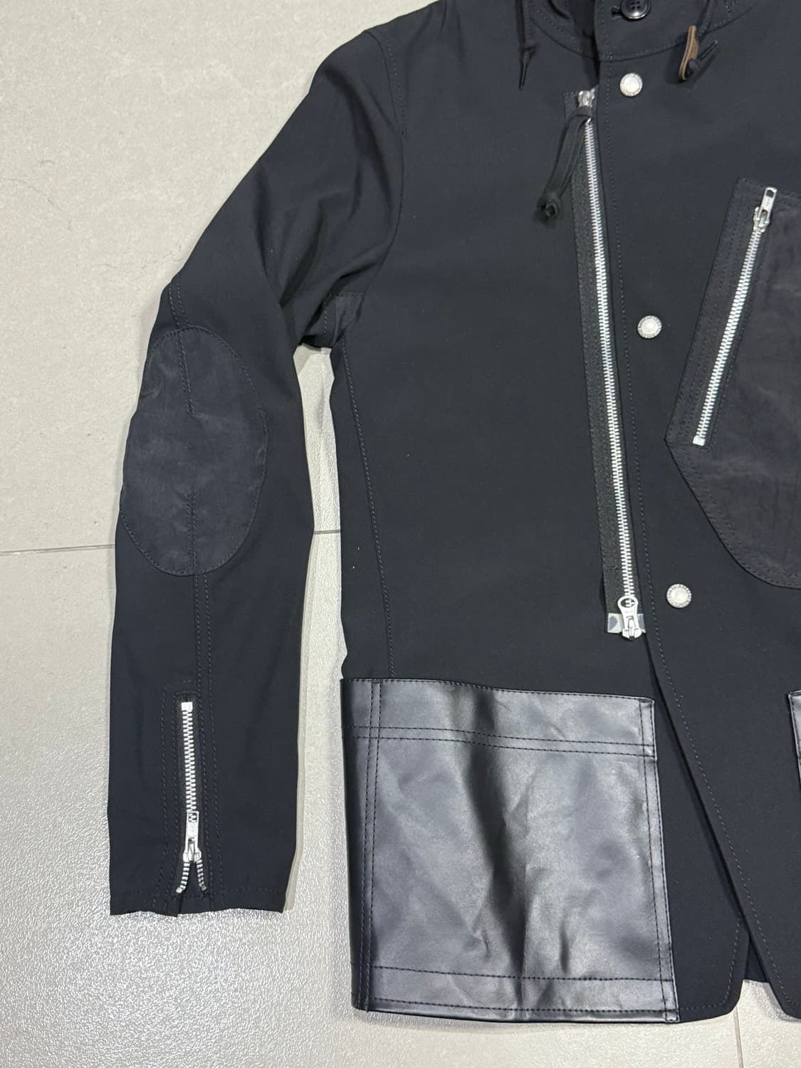 2010 준야 와타나베 다중 소재 결합 기능성 원단 후드 집업 자켓 상품이미지4