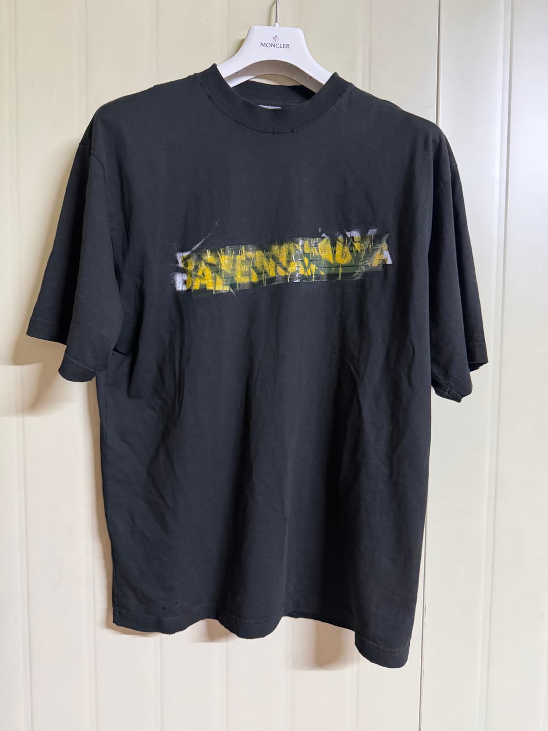발렌시아가(Balenciaga) 코튼 메시 스프레이 반팔 티셔츠 s 상품이미지1
