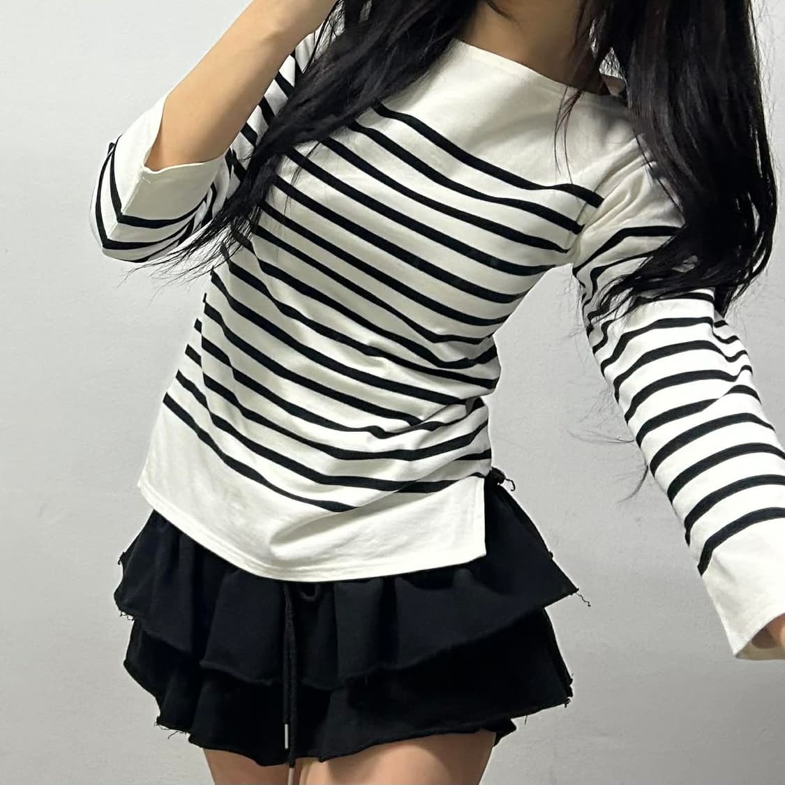 세인트제임스 스트라이프 걸즈 슬리브 보더티 상품이미지4